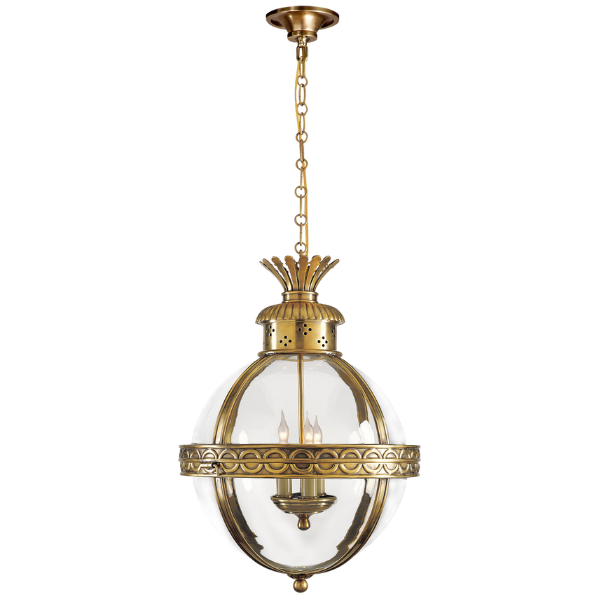 Crown Top Banded Globe Lantern