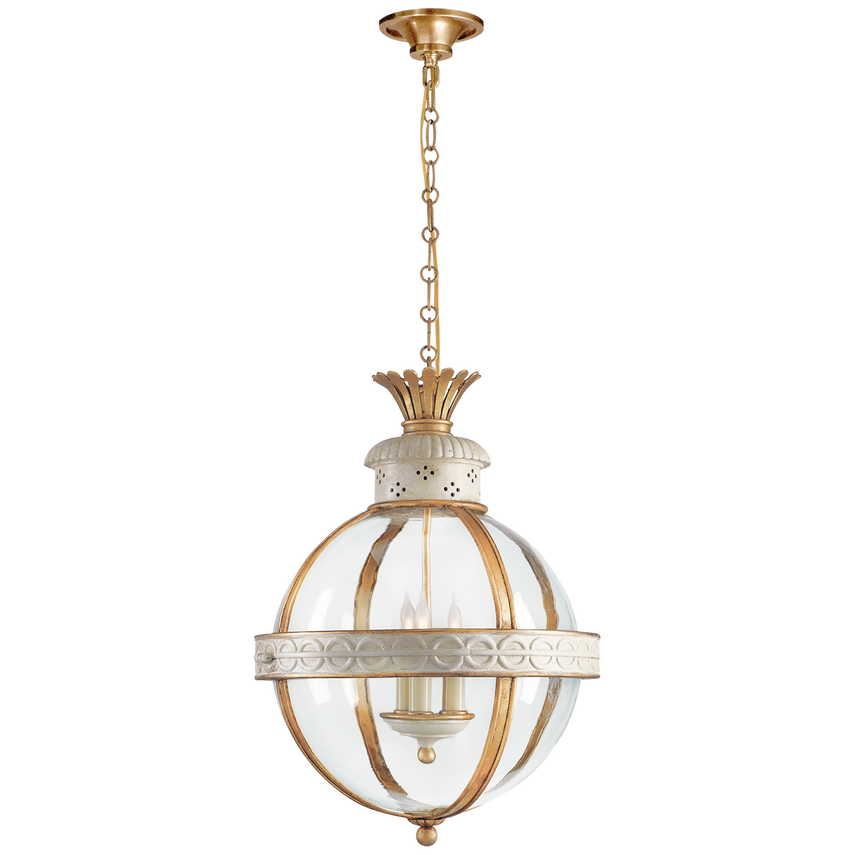 Crown Top Banded Globe Lantern