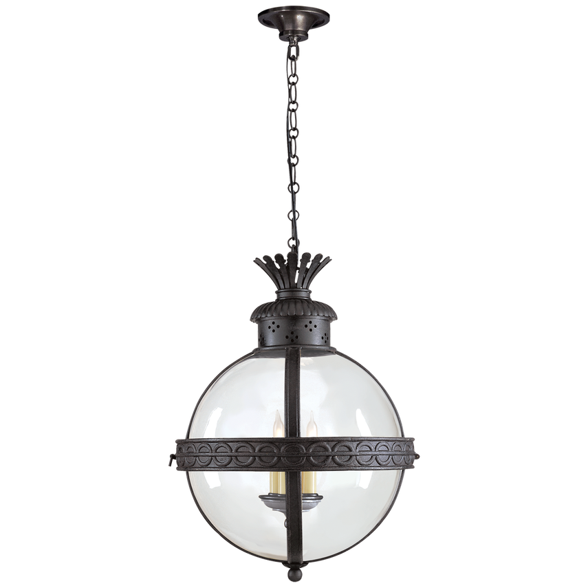 Crown Top Banded Globe Lantern